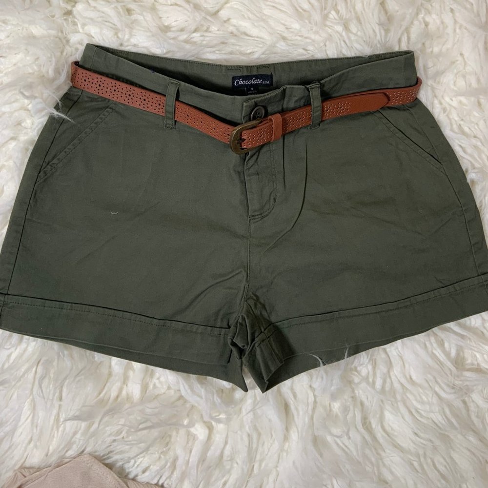 Olive green shorts